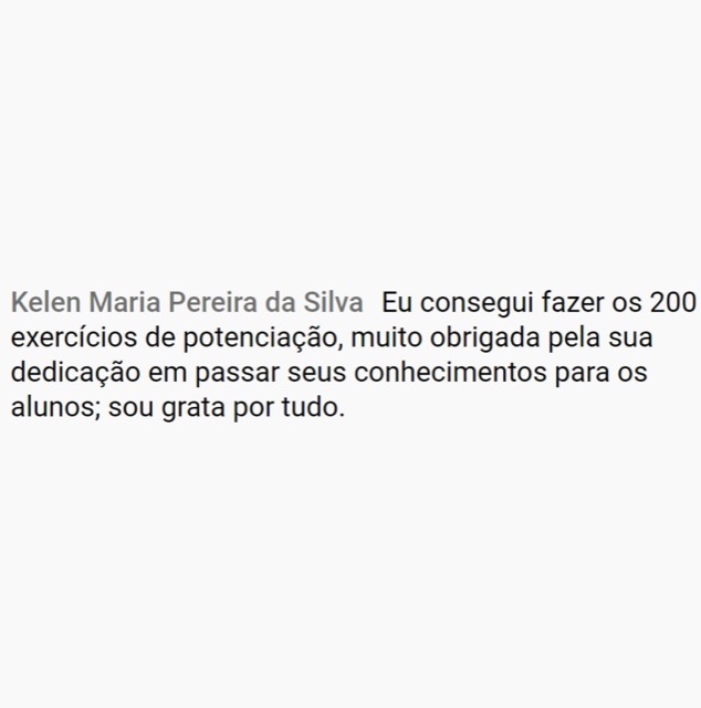 Depoimento de aluna da Help