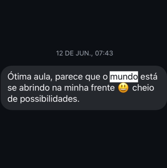 Depoimento de aluno da Help