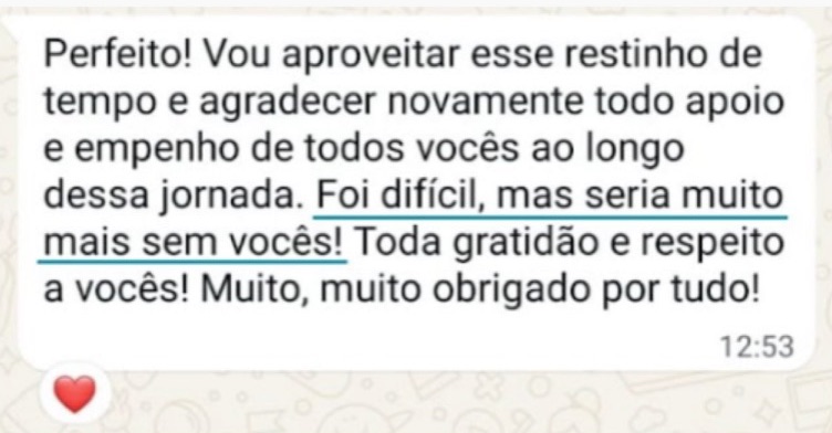 Depoimento de aluno da Help
